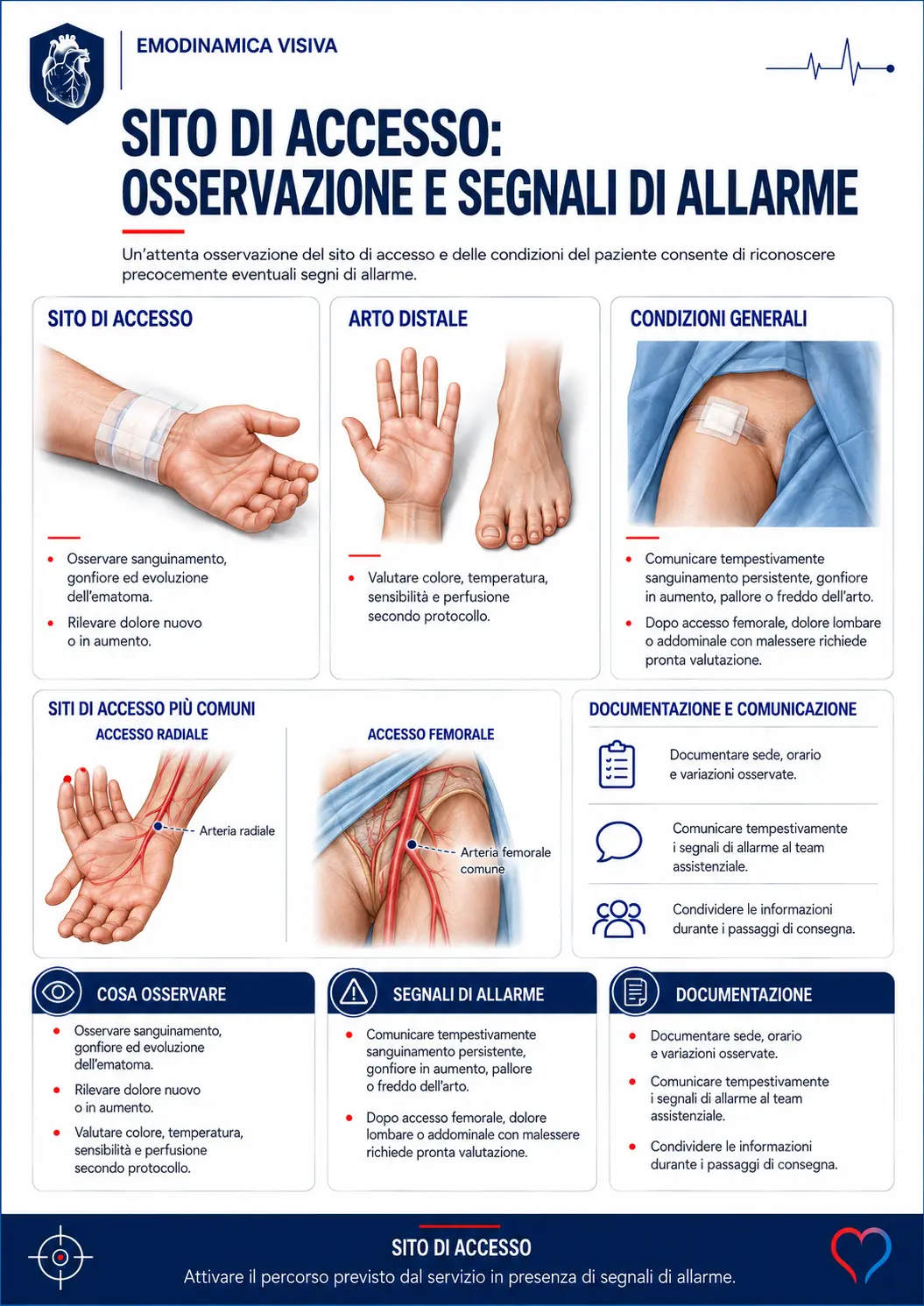 Sito di accesso: osservazione e segnali di allarme