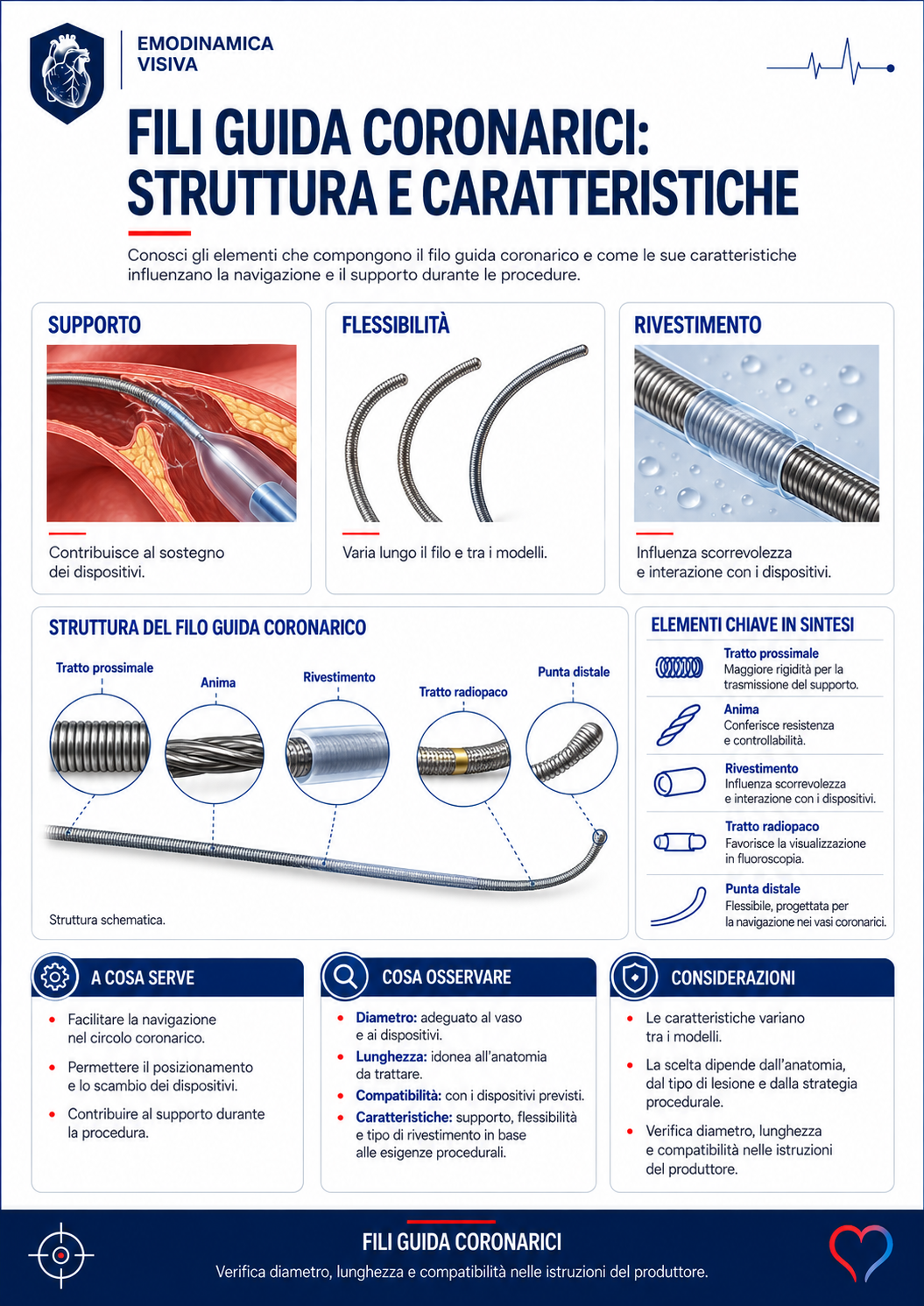 Fili guida coronarici: struttura e caratteristiche