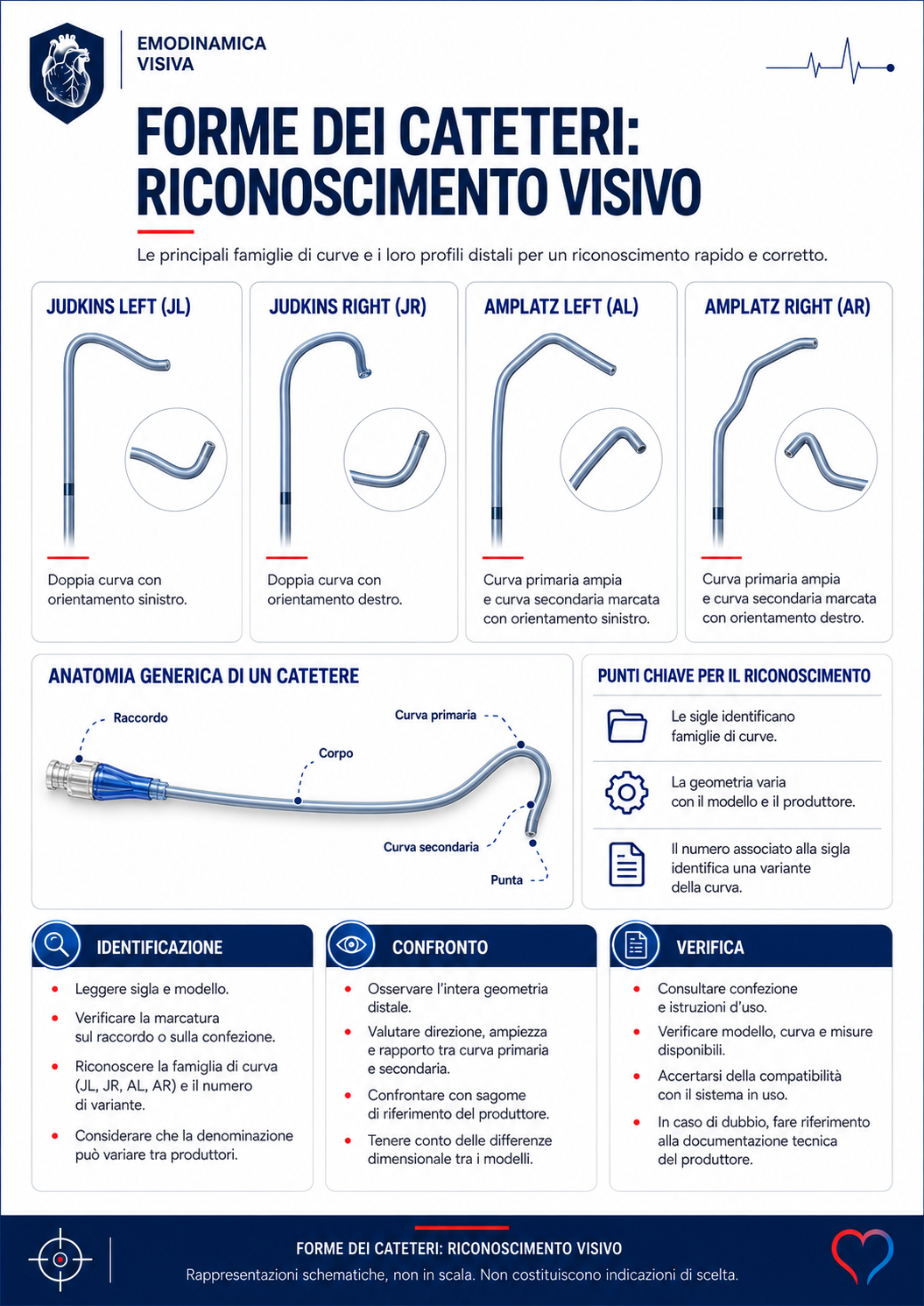 Forme dei cateteri: riconoscimento visivo